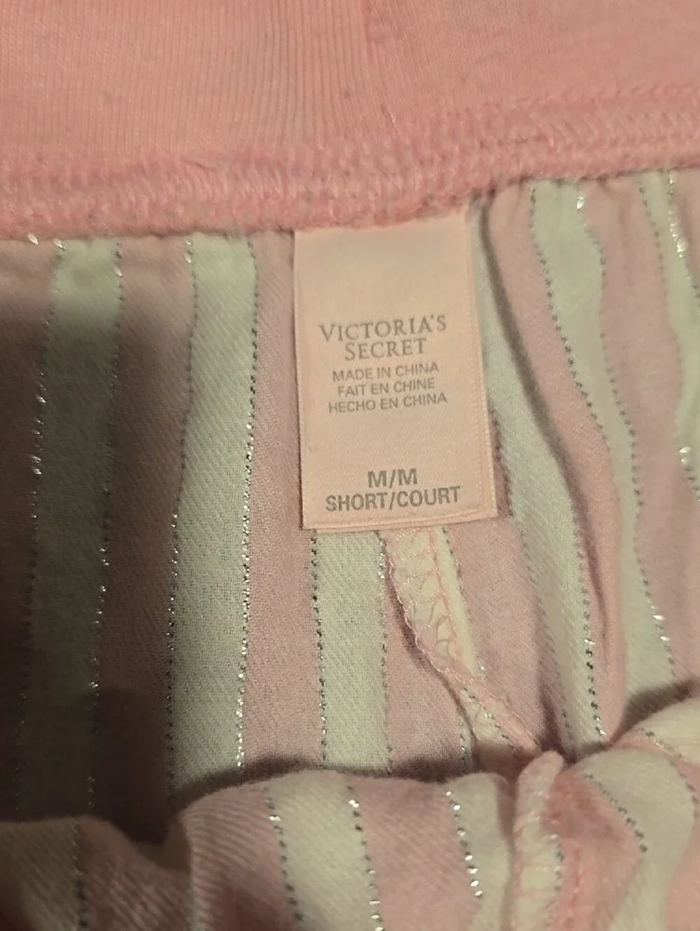 Victoria's Secret Pink and White Striped Cotton Pajama Pants